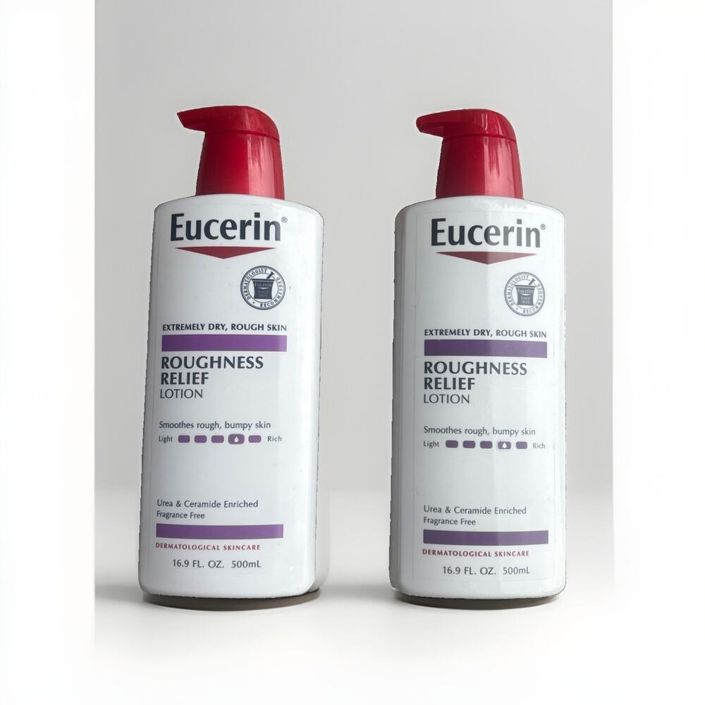 Eucerin Roughness Relief Body Lotion Fragrance Free 16.9 oz Skin Care, 2 Pack